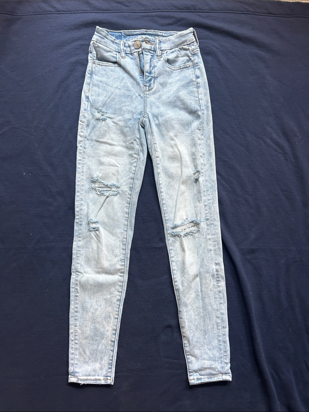 American Eagle Women’s Curvy High-Rise Jegging Light Blue